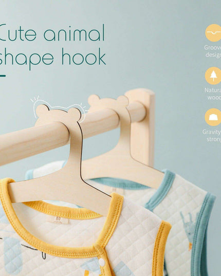 Sleek Bear Silhouette Pendant - Modern Laser-Cut Wooden Artistry