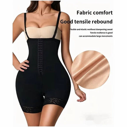 Women's High Compression Faja Bodysuit – Lace Trim & Adjustable Straps