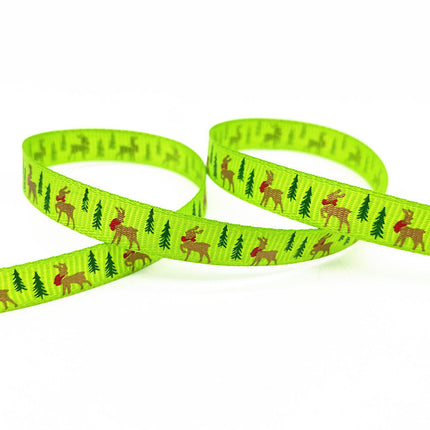 Peekaboo Studio Size 5 10mm Printed Grosgrain Christmas Ribbon - Durab