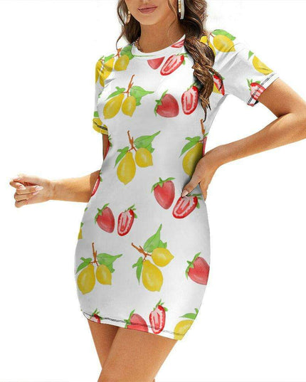 Ivory Short Sleeve Bodycon Dress for Timeless Style