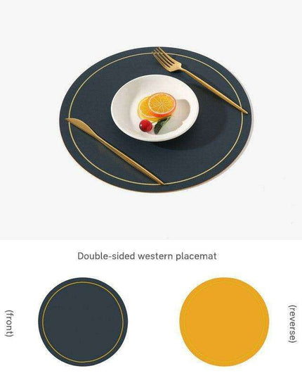 Elegant Circular PVC Leather Dining Placemats for a Luxurious Table Setting