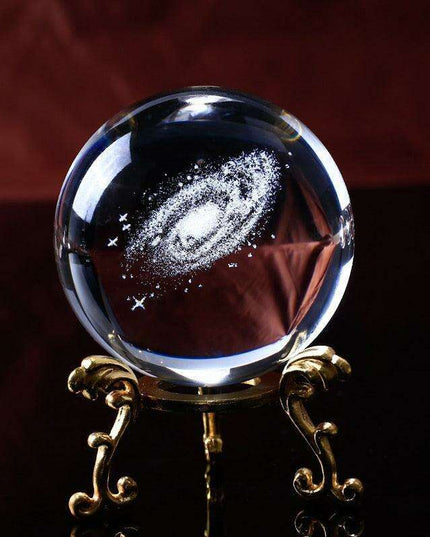 Galactic Elegance: Handcrafted K9 Crystal Celestial Sphere