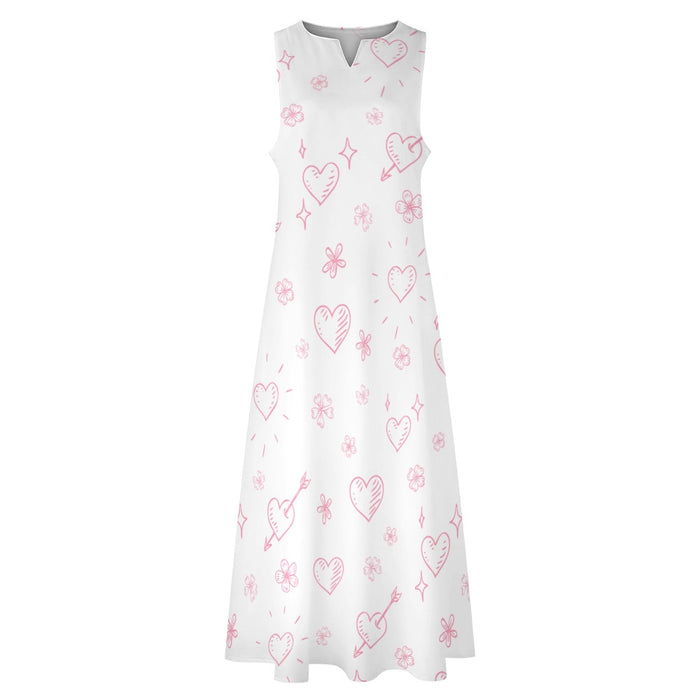 Elegant Sleeveless Polyester Dress - Versatile and Stylish Wardrobe Essential