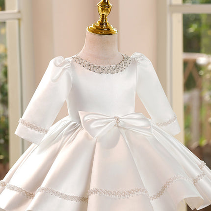 Peekaboo Studio Birthday Princess White Tutu Dress with Sparkling Acce