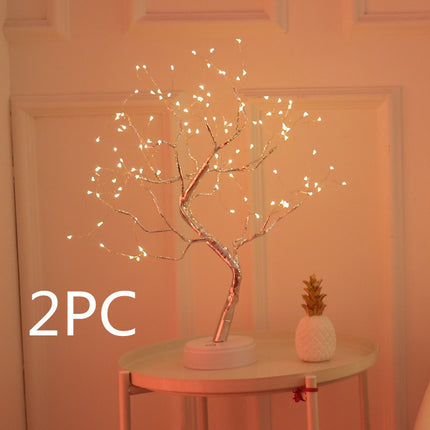 LED Pearl Tree Light USB Touch Night Light With 108 LEDs Christmas Decor
