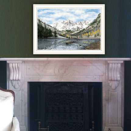 Billy Jacobs Maroon Bells Framed Wall Art - Multicolor Home Decor