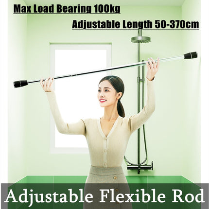 Punch-free Telescopic Rod Curtain Rod Bedroom Shower Curtain Rod Dryin