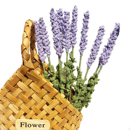 Peekaboo Studio Hand-Woven Lavender Artificial Flower - Wool & Realist