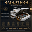 Gas-lift High / Queen (150cm x 200cm) / White
