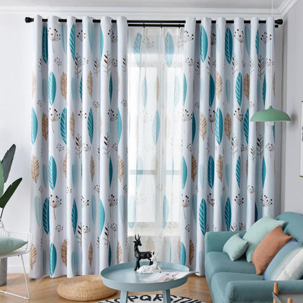 Peekaboo Studio Nordic Leaf Curtain - Modern Shading for Bedroom & Liv