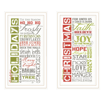 Marla Rae 2-Piece Happy Holidays Framed Wall Art Set for Home Decor