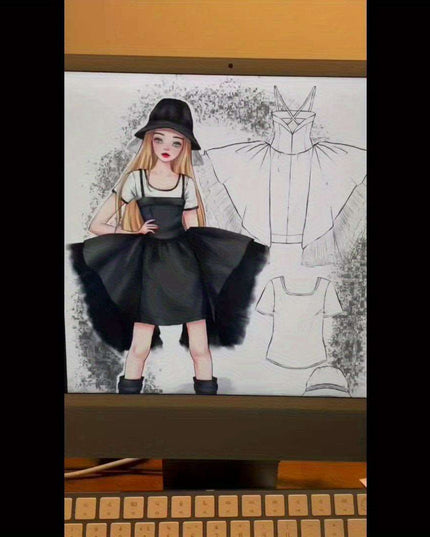 Clear Fashion Illustration Ruler Set with Dress Form Templates for Student Design and BJD Doll Outfit Sketching