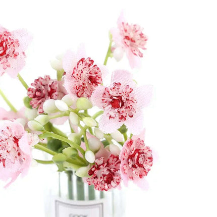 Hanging Mini Glass Vase Wind Chimes with Mini Flower Decor for Home and Dollhouse