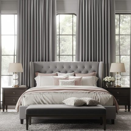 Luxury Wrinkle FREE Faux Suede Curtain