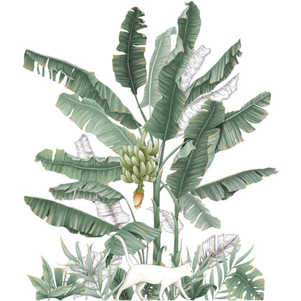 Banana Tree Bedroom Sofa Background Wall Decoration Pastoral Plant Wal