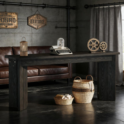 Peekaboo Studio Wooden Console Table with Storage Shelf & Elegant Desi