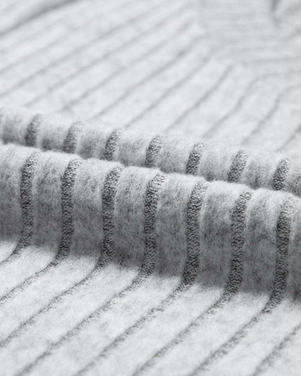 Cozy Light Grey V-Neck Ribbed Knit Lounge Set for Stylish Relaxation