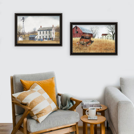 Billy Jacobs 2-Piece Black Framed Wall Art Set - Washday & Truck Print