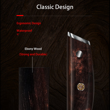 Damascus Kitchen Knife For Slicing Meat And Cutting Fruit