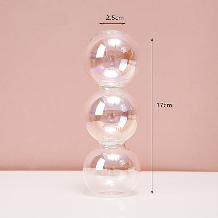 Colorful Glass Candle Holder For Living Room Table Decoration Gift