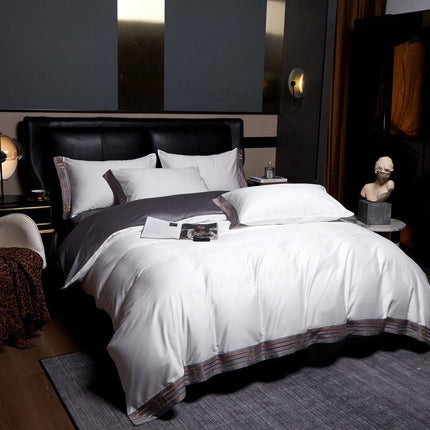 Long Velvet Cotton Four-piece Quilt Cover Bedding