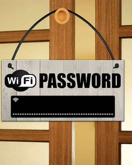 Stylish Wooden WiFi Access Sign: Modern Decor for Trendy Spaces