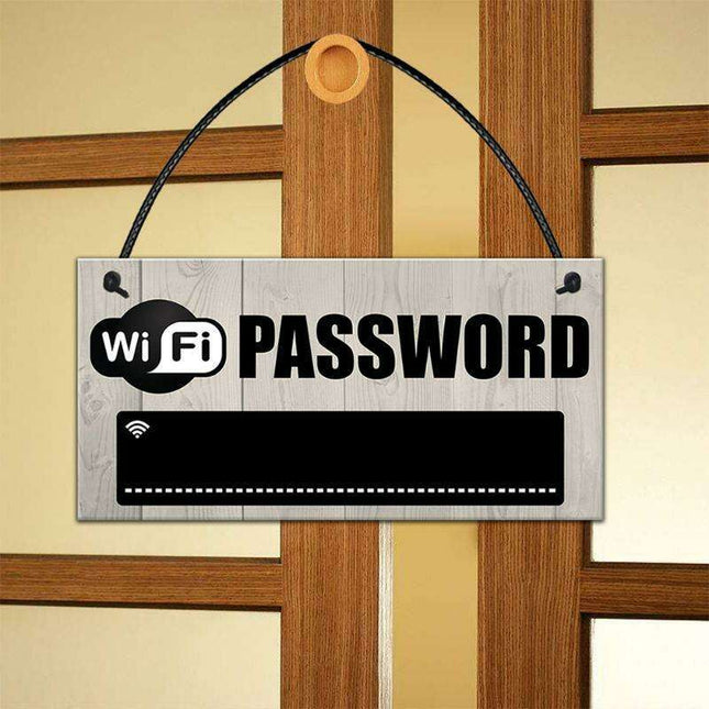 Stylish Wooden WiFi Access Sign: Modern Decor for Trendy Spaces