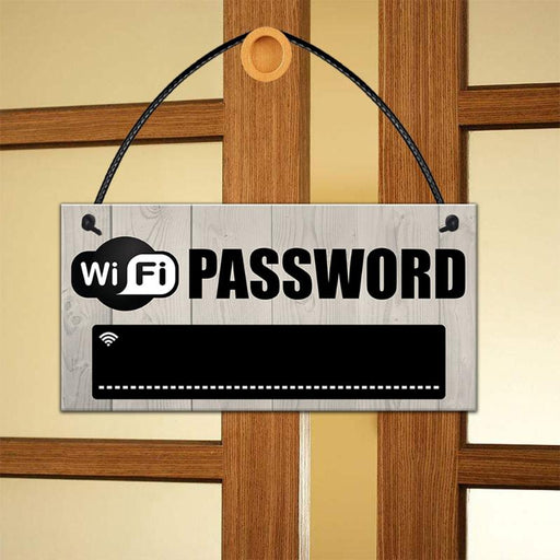 Elegant Wooden WiFi Password Plaque for Stylish Settings