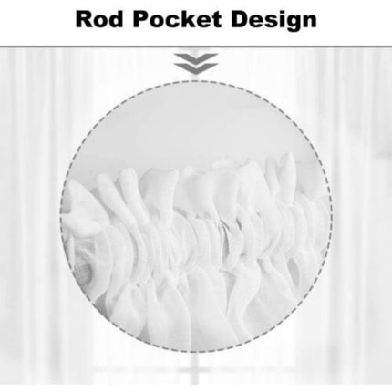 White Lace Tulle Sheer Curtain Panel | 140×213cm