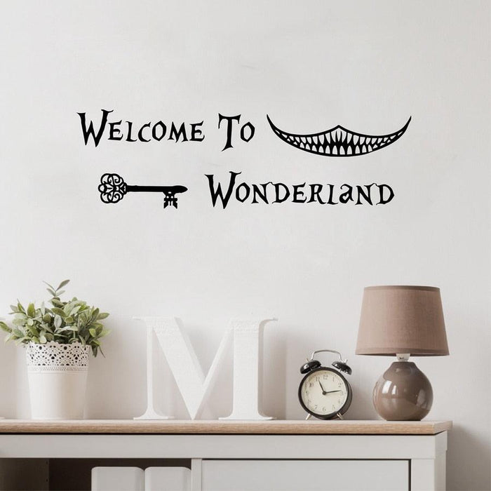 Enchanting Alice in Wonderland Adhesive Wall Art for Stylish Home Decor