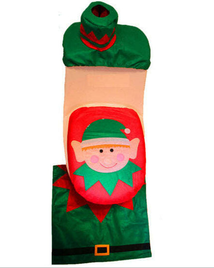 Christmas Style Printed Bathroom Toilet Set