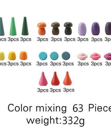 Colorful Wooden Building Blocks Kit for Creative Learning and Logical Development