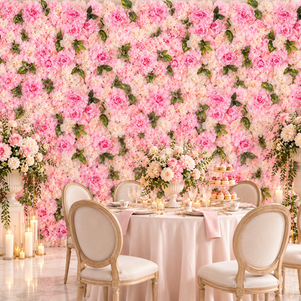 Elegant Floral Wall Art Handmade with Cotton, Silk, and Artificial Blooms - Très Elite