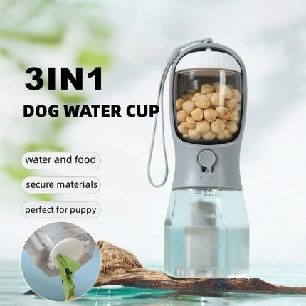Dog Water Cup Drinking Food Garbage Bag Three-in-one Portable Small Mu