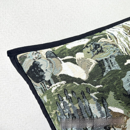 Retro Green Pillowcase That Combines Mid-century Modern Luxury With A