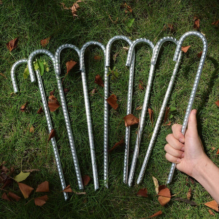 Peekaboo Studio 8PCS Heavy Duty J-Shaped Wind Stakes for Trampolines