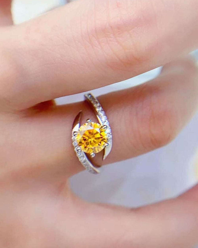 Elegant Lab-Created Diamond Ring Set with Dazzling Accents
