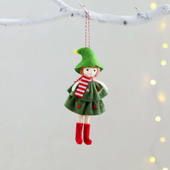 Christmas Cake Dress Girl Doll Angel Pendant