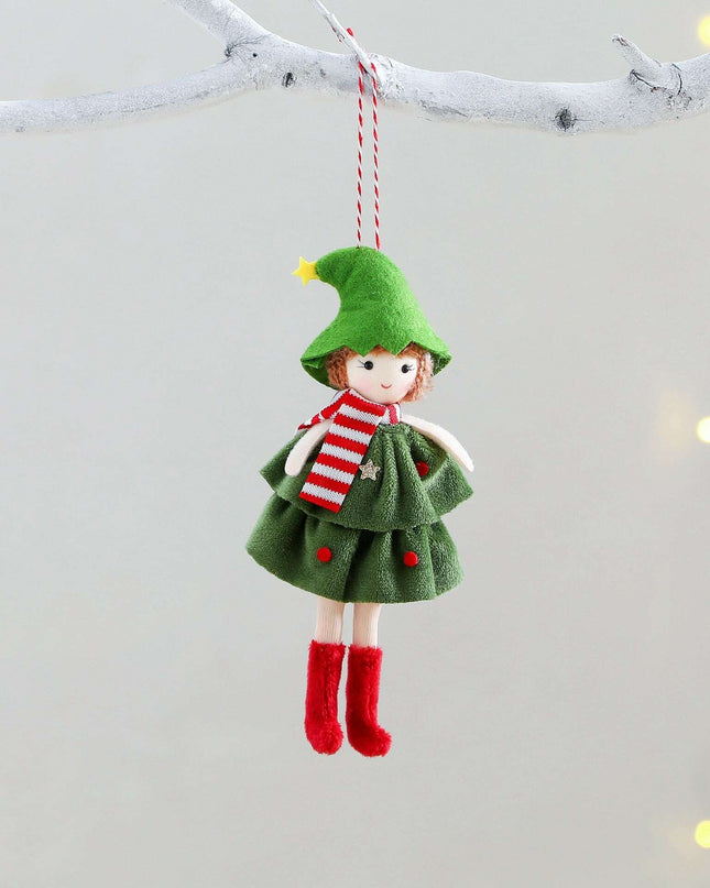 Christmas Cake Dress Girl Doll Angel Pendant