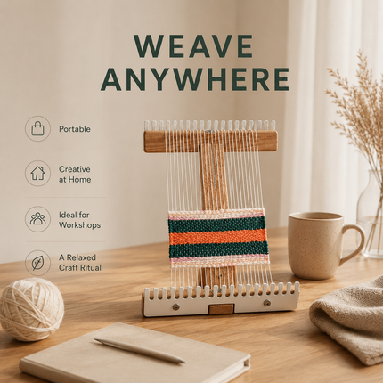 Adjustable Wood Tapestry Loom — Handheld Weaving Frame with Stainless Steel Comb Frame Hand Looms adjustable-tapestry-loom-sturdy-wood-diy-weaving-kit-handheld-weaving-frame-stainless-steel-comb-craft-tool-for-crafters Arts, Crafts & Sewing > Knitting & Crochet > Looms > Weaving Looms & Frames