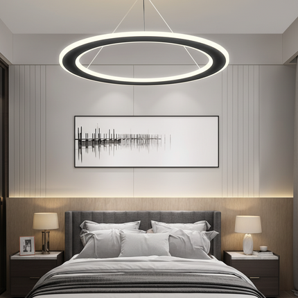 Simple Modern Circular Bedroom Study Chandelier