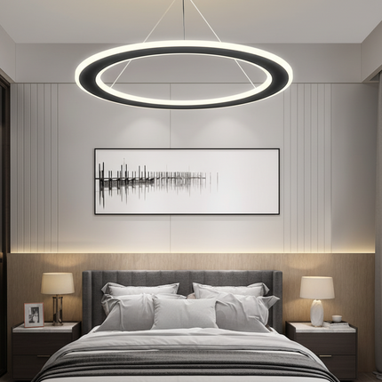 Simple Modern Circular Bedroom Study Chandelier