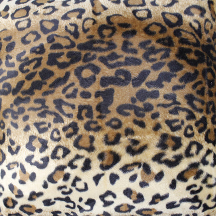 Short Plush Leopard Print Cushion Cover