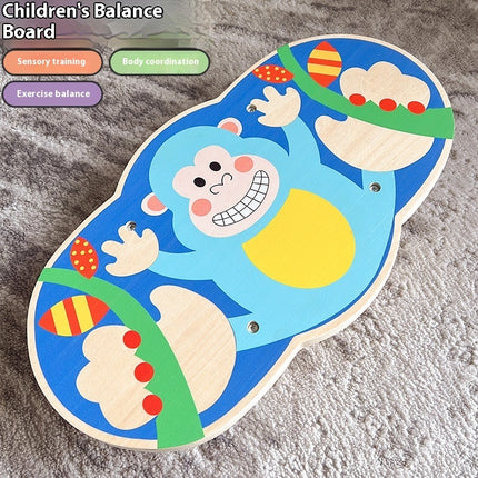 Wooden Balance Board For Children Educational Indoor Toy 42x24x3.5 Cm