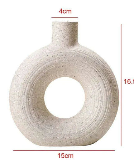Sleek White Twisted Tube Ceramic Vase for Contemporary Decor