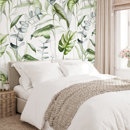 Plant Flower Pattern PVC Self Adhesive Wallpaper Moisture Proof Stain Resistant