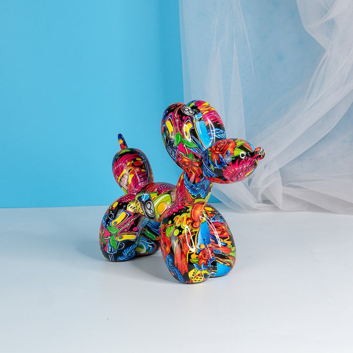 European Elegance: Adorable Balloon Dog Resin Ornaments for Stylish Home Decor