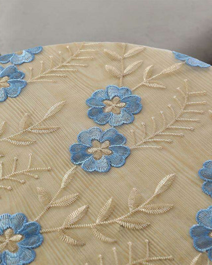 Luxe Embroidered Floral Lace Dining Table Cover