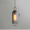 Cylinder 13cm frosted soot / Light source free