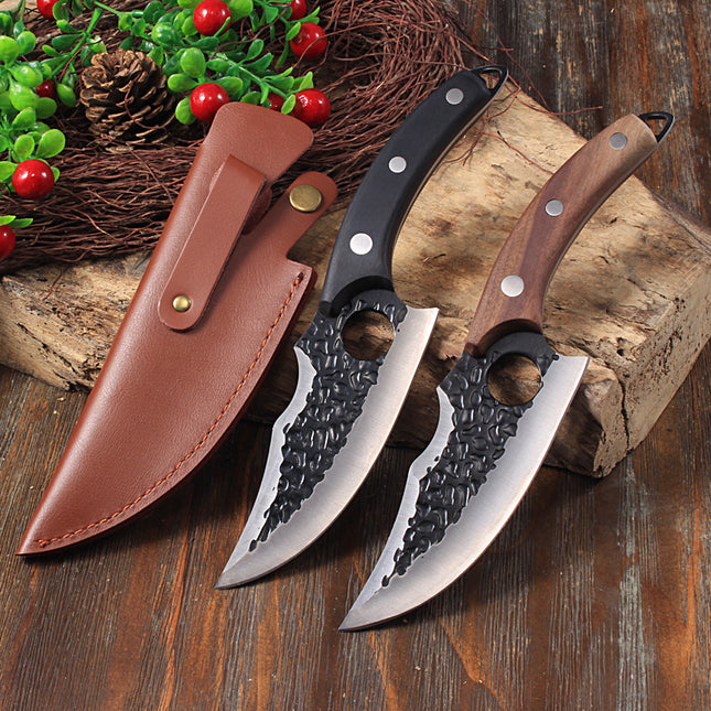 Portable Boning Knife With 5Cr15 Stainless Steel Blade 7 Inch PU Leather Case